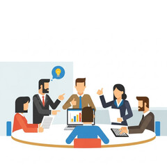 business people working together