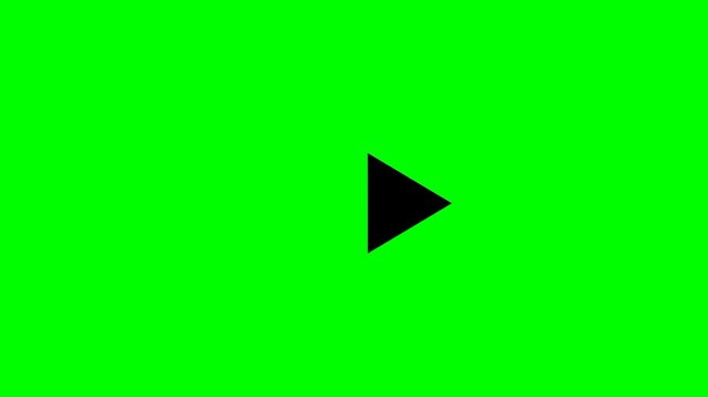 Fast Forward Icon Animation. Fast forward arrow icon with modern user interface and green screen background.