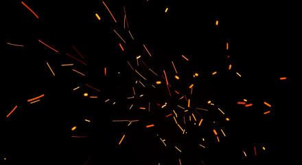 Burning Embers Sparks Background Animation Overlay Fire Particle Effect