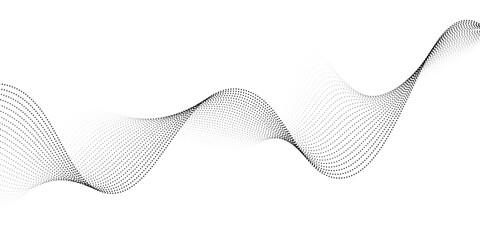 Background dots particles nice wave pattern halftone black gradient curve.