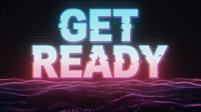 Retro Get Ready 80s Abstract Background Video Loop