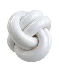 Intertwined Elegance: A polished, seamlessly knotted form, gleaming with an intriguing interplay of curves and shadows.