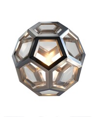 Geometric Design: A modern, intricate structure showcases an interplay of light and form, its multifaceted design creating a captivating visual experience.