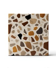 Terrazzo Texture: An elegant close-up of a terrazzo tile, revealing a unique mosaic of stone and color, offering a touch of sophisticated decor.