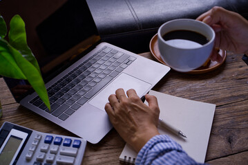 business man working on laptop