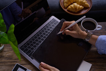 businessman working on laptop