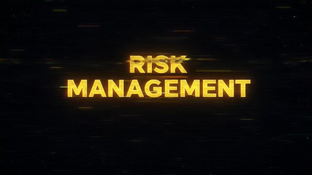 Risk Management Abstract Background 3D Glitch Effect - Powered by Adobe