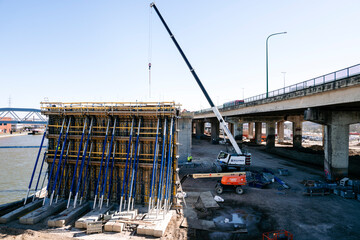 Heavy machinery infrastructure project