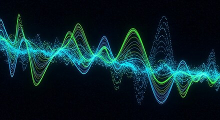 Vibrant Waveform Visualization - A Symphony of Light and Sound.