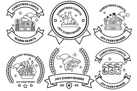 A set of Christmas lights with a white ribbon