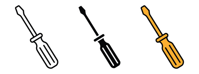 Screwdriver icon vector. home repair and construction symbol. vector illustration.
