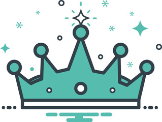 Elegant crown adorned with sparkling stars conveys premium quality and regal status for branding