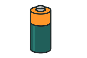 Cylindrical power cell with positive terminal and colored casing