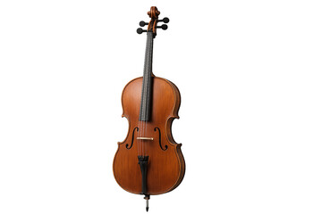 Classic Wooden Cello Isolated on Transparent Background