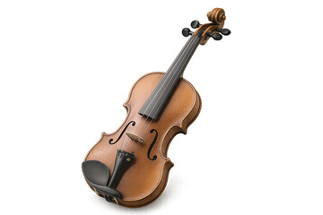 Obraz premium Classic Wooden Violin Isolated on Transparent Background