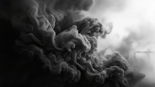 Monochrome Smoke Plumes - A Study in Atmospheric Density and Light.