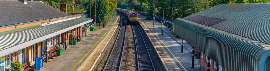 Naklejka premium commuter suburban rural passenger train england uk