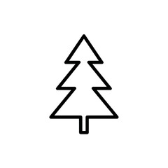Vector icon of a simple Christmas tree design, perfect for holiday decorations and graphics