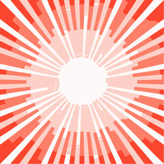 Abstract red radial burst design with vector rays for background and concepts