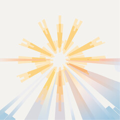 Abstract sunburst illustration radiant sunlight vector graphics design element