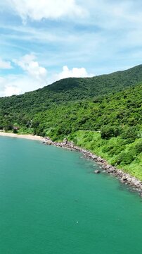Green Hills and Blue Waters of Son Tra Peninsula
