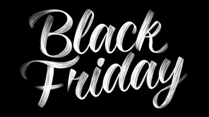Black Friday brush script lettering