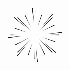 Obraz premium Abstract radial lines bursting from center vector illustration