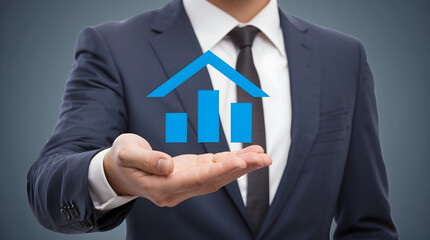 Businessman Presenting Growing Real Estate Investment