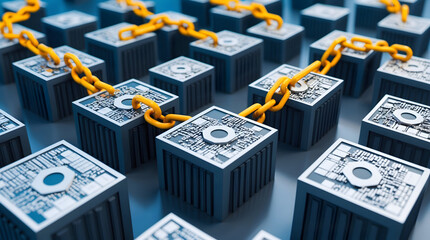 Interconnected Data Cubes Chained by Security