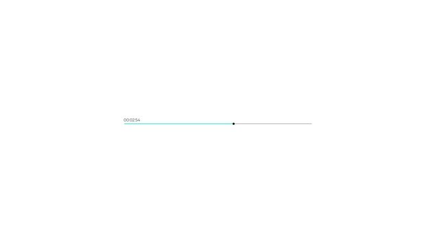 Clean and simple slider bar animation with timecode display for presentations and technology