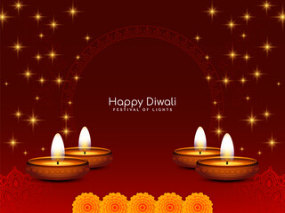 Happy Diwali Indian festival traditional beautiful background