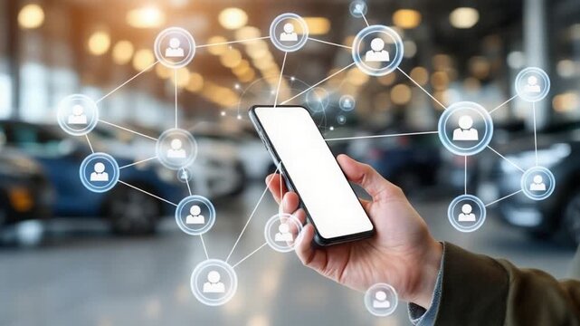 Connecting Through Technology - A Modern Car Dealership Experience.