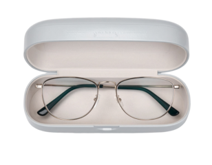  3D Open Eyeglasses Case with Eyewear Inside transparent background