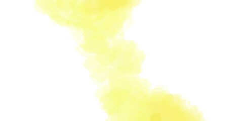 Obraz premium 淡い黄色の水彩で描かれた水に溶ける絵の具の背景イラスト