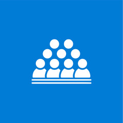 People, Community icon logo flat vector design