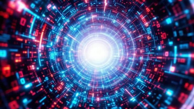 Abstract Data Tunnel - A Journey Through Digital Dimensions.