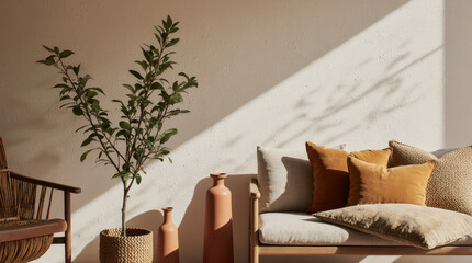 living room interior with sofa