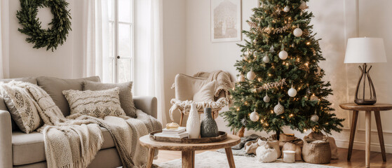 christmas tree with christmas decorations