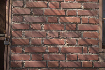 Red Brick Wall with Shadows