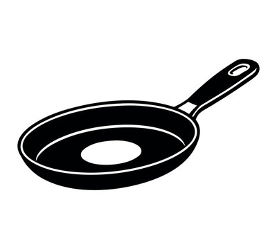 Frying pan vector illustration representing kitchen cookware utensil design ideal for chef branding restaurant advertising cooking classes food blog graphics and recipe design materials