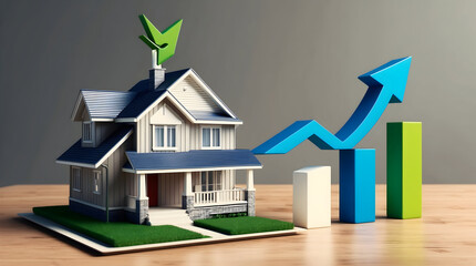 Model Home with Growing Real Estate Market Trend