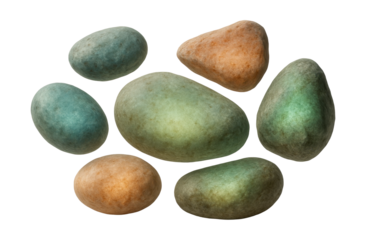 Naturally-shaped glowing stones for a countryside garden, adding rustic charm and magic.