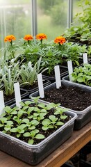 Seedlings in a Greenhouse - A Promising Start for New Plants.