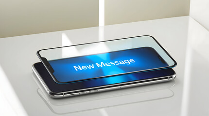 Smartphone screen protector with new message notification