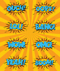 Retro Comic Words