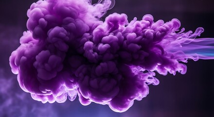 Purple Ink Cloud - A Mesmerizing Display of Color and Form.