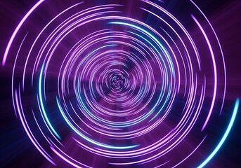 Enticing tunnel effect with purple glowing lines background backdrop