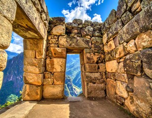 Ancient Inca Ruins Machu Picchu.