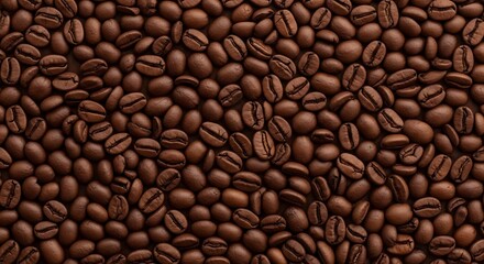 Luxurious coffee beans texture, rich aromatic arabica roasted delight