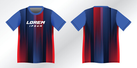 abstract red and blue background pattern for sport jersey design mockup